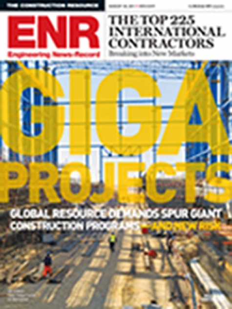 Grupo SANJOSE nombrada en el puesto n 154 de las 225 constructoras globales segn el prestigioso ranking mundial elaborado por la revista de ingeniera americana, ENR (Engineering News Records).