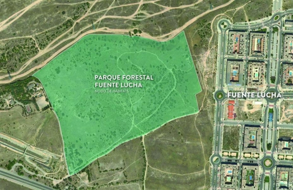 SANJOSE construir el Parque Forestal de Fuente Lucha Nodo de Hbitats en Alcobendas, Madrid